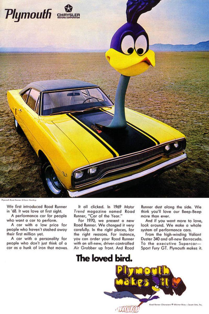 1970 Plymouth Road Runner - Poster | Canvas Wall Art Print