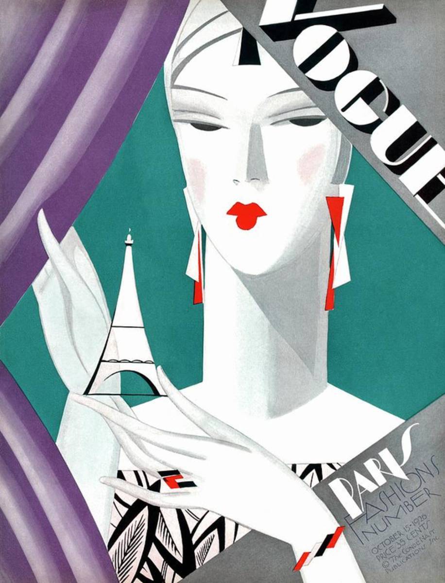 A Vintage Vogue Magazine Cover Of A Woman - Poster | Canvas Wall Art Print