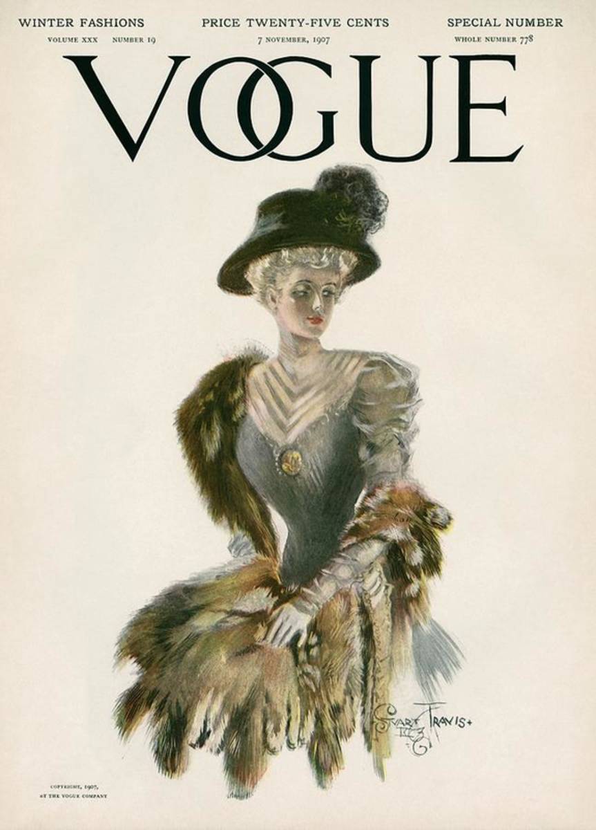 A Vintage Vogue Magazine Cover Of A Woman - Poster | Canvas Wall Art Print