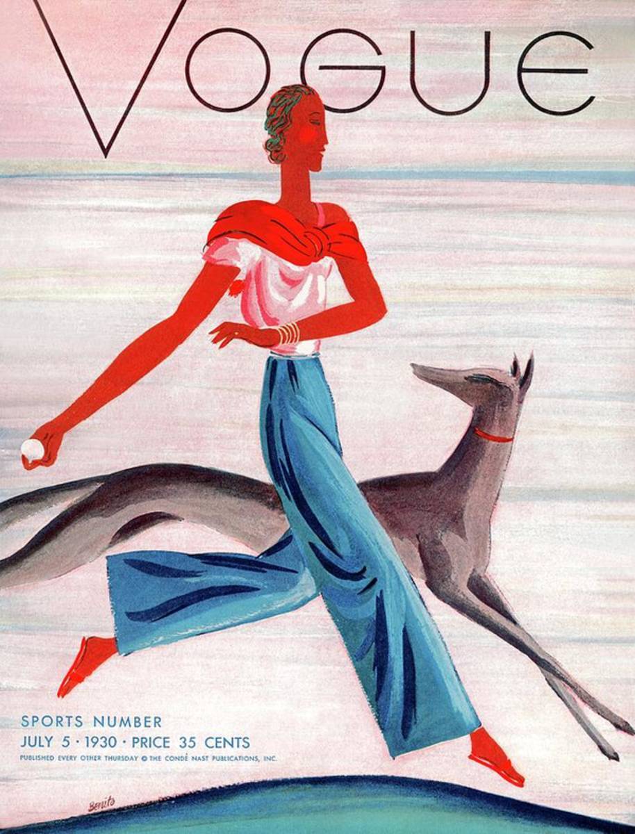 A Vintage Vogue Magazine Cover Of An African - Poster | Canvas Wall Art Print