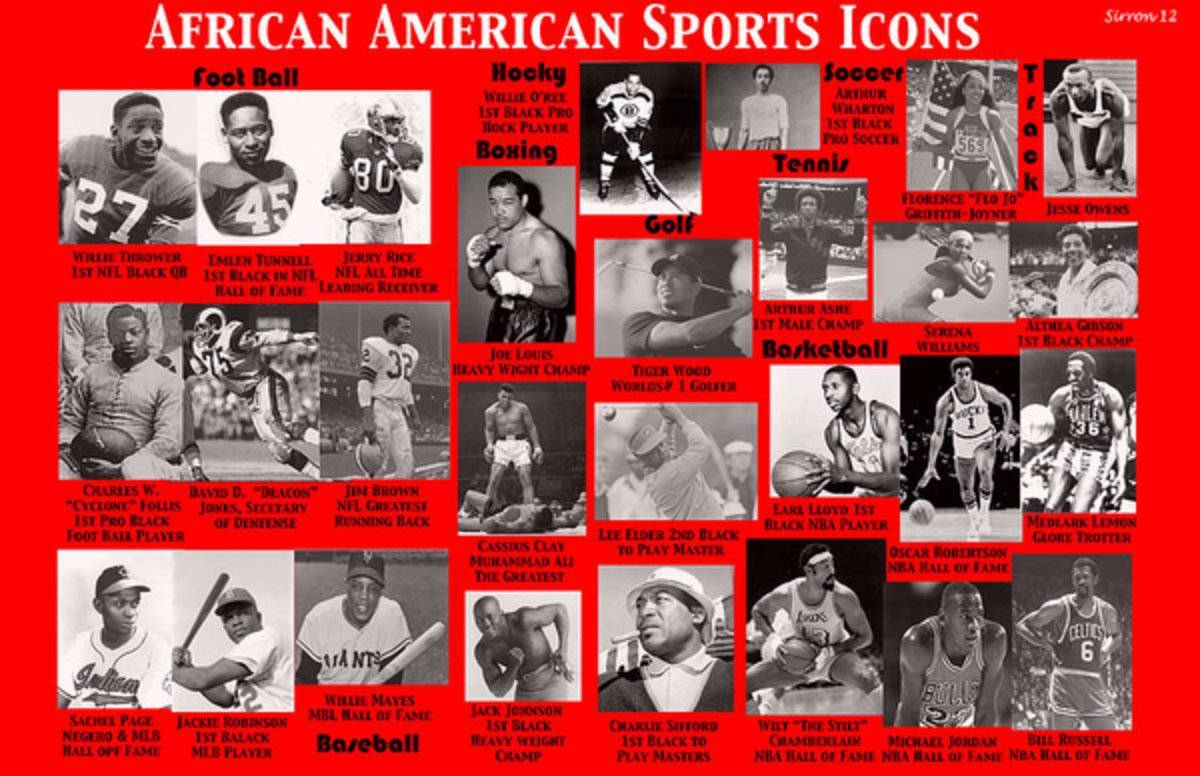 African American Sports Icons - Poster | Canvas Wall Art Print