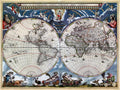 Antique Old World Map 1664 Restored - Poster | Canvas Wall Art Print
