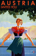 Austria Vintage Travel - Poster | Canvas Wall Art Print