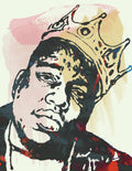 Biggie Smalls Modern Art Drawing - Rapper - Poster | Canvas Wall Art Print