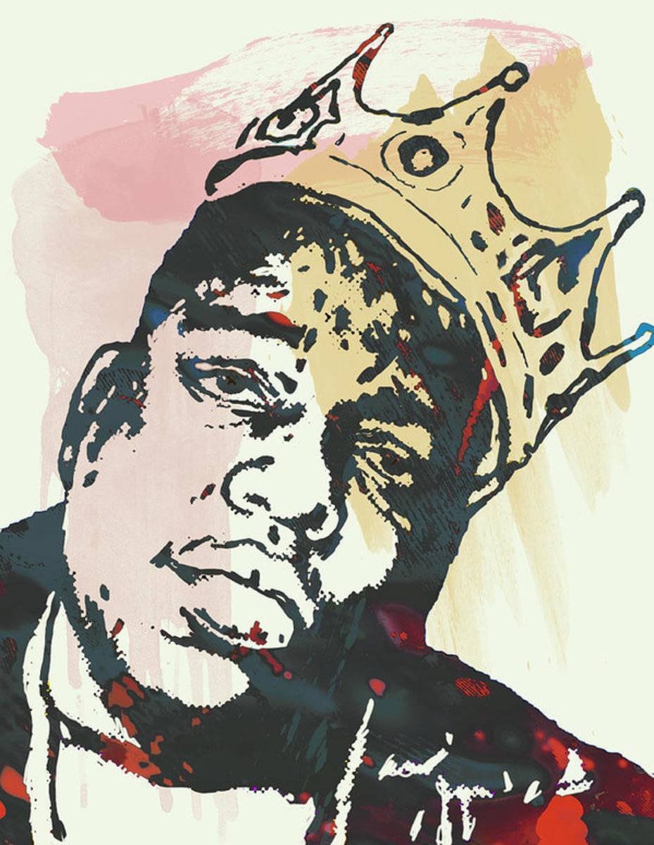 Biggie Smalls Modern Art Drawing - Rapper - Poster | Canvas Wall Art Print
