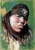 Biggie Smalls Modern Art Drawing - Rapper - Poster | Canvas Wall Art Print