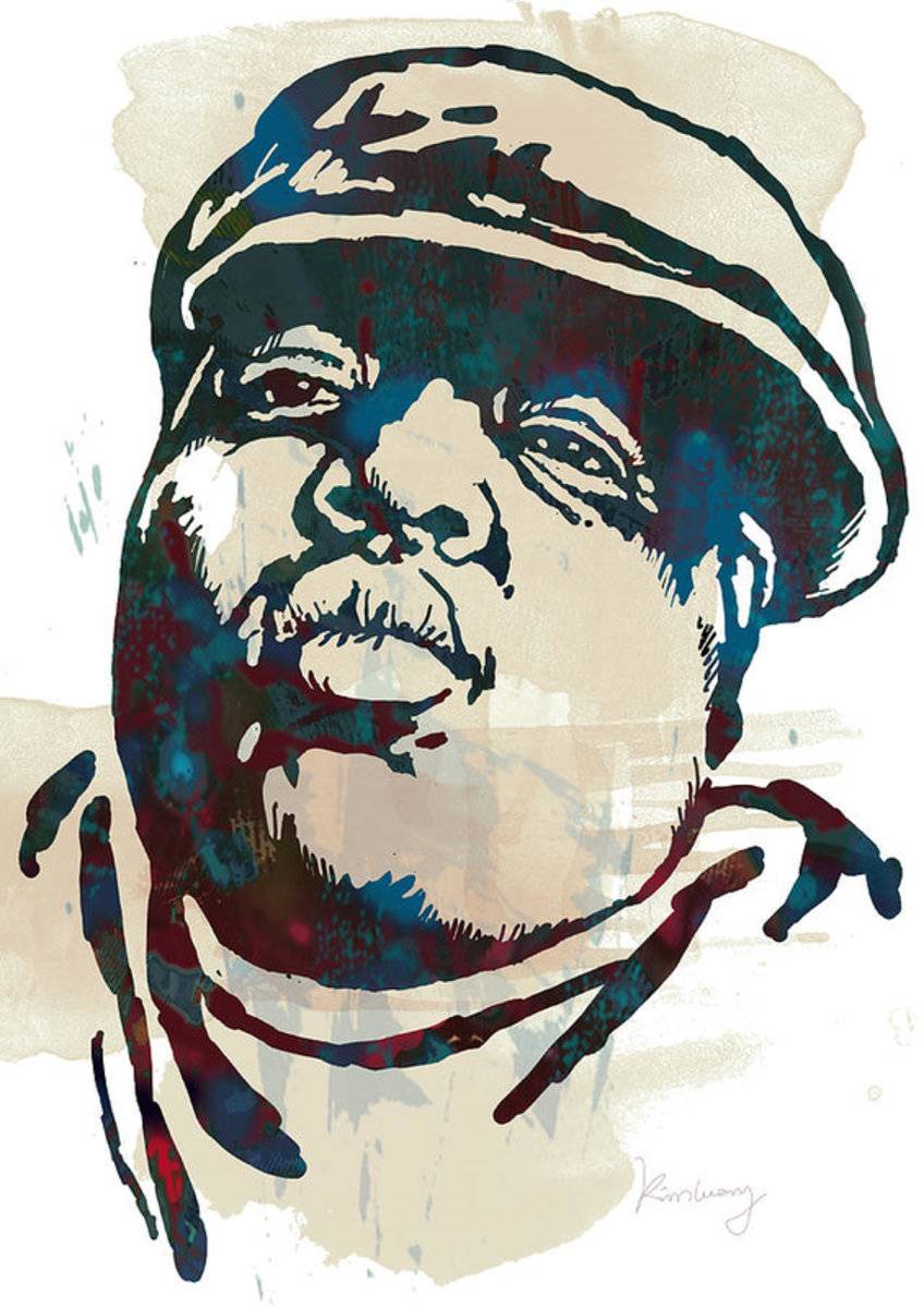 Biggie Smalls Modern Etching Art - Rapper - Poster | Canvas Wall Art Print