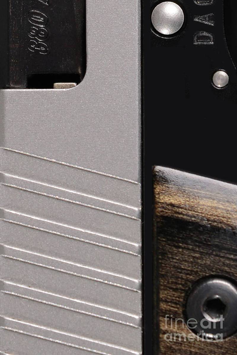 Closeup Of Sig Sauer Pistol - Poster | Canvas Wall Art Print