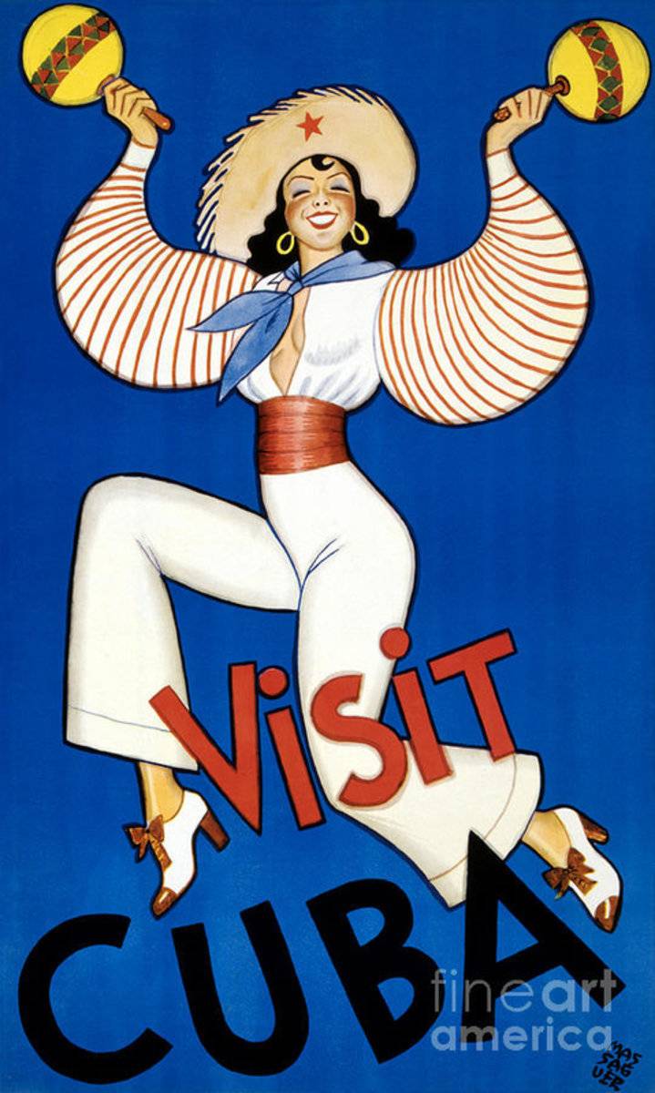 Cuba Vintage Travel Restored - Poster | Canvas Wall Art Print