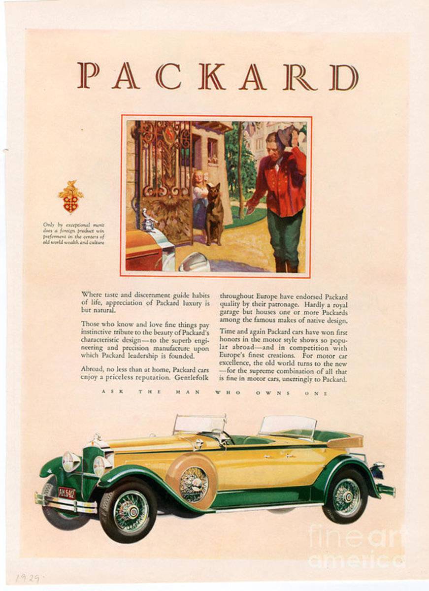 Packard 1928 1920S Usa Cc Cars - Poster | Canvas Wall Art Print