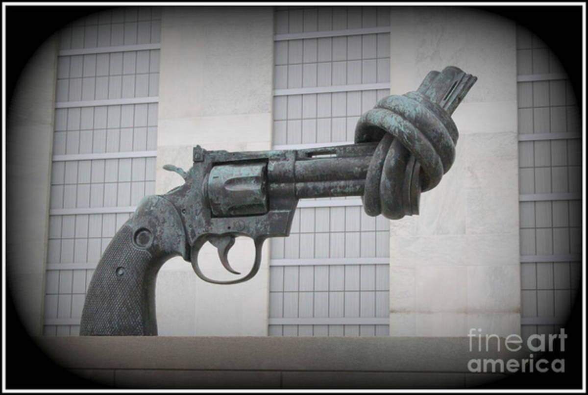 Peace Is The Answer - Iconic New York City Sculpture - Poster | Canvas Wall Art Print