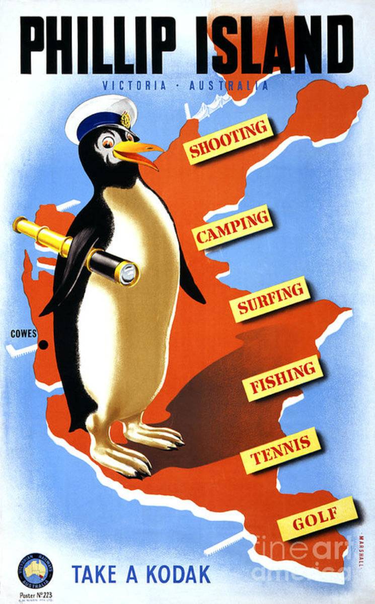 Phillip Island Victoria Australia Vintage Restored - Poster | Canvas Wall Art Print