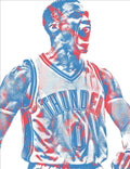 Russell Westbrook Oklahoma City Thunder Pixel Art 31 - Poster | Canvas Wall Art Print