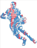 Russell Westbrook Oklahoma City Thunder Pixel Art 32 - Poster | Canvas Wall Art Print