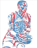Russell Westbrook Oklahoma City Thunder Pixel Art 34 - Poster | Canvas Wall Art Print