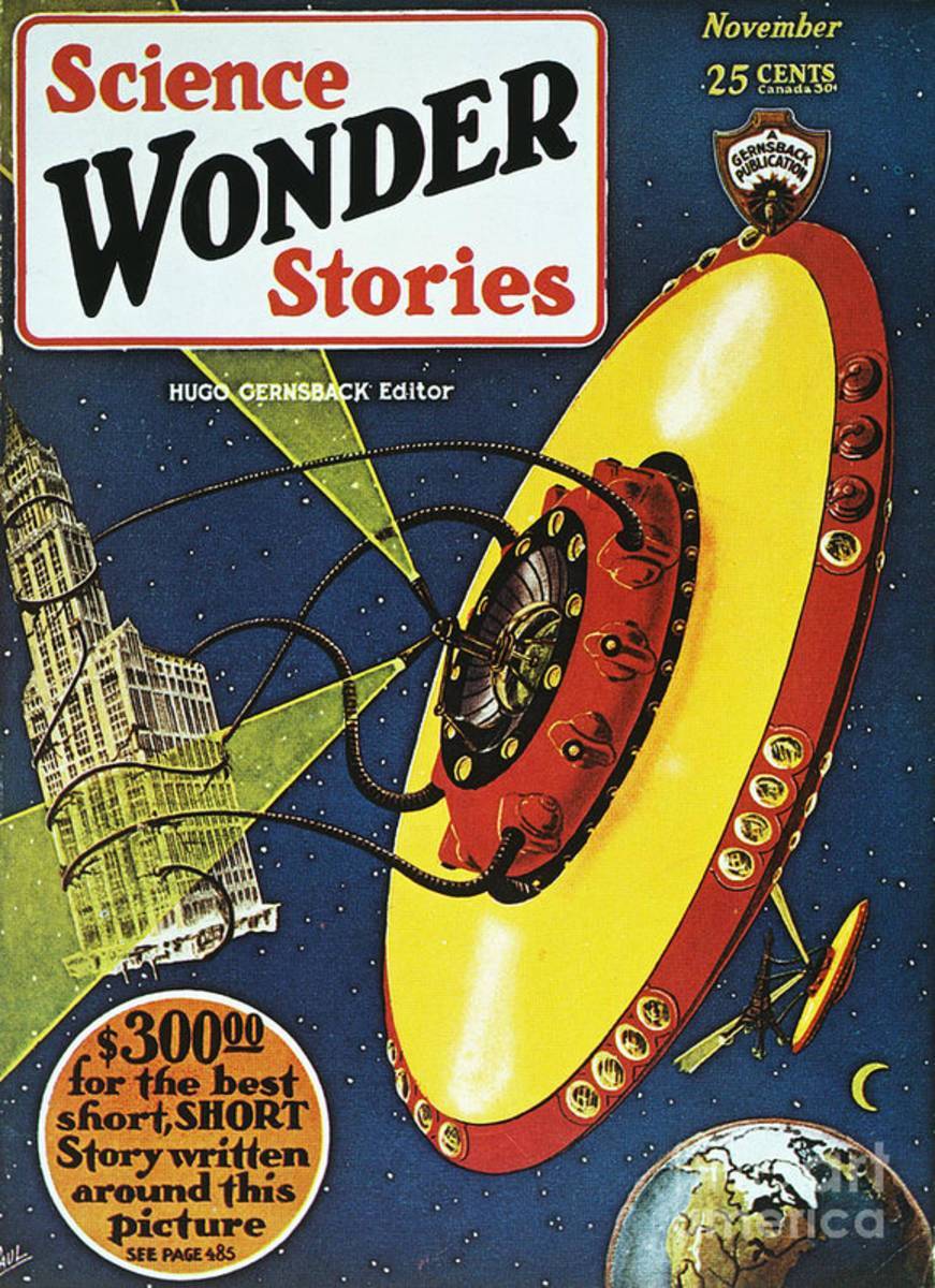 Sci-Fi Magazine Cover, 1929 - Poster | Canvas Wall Art Print