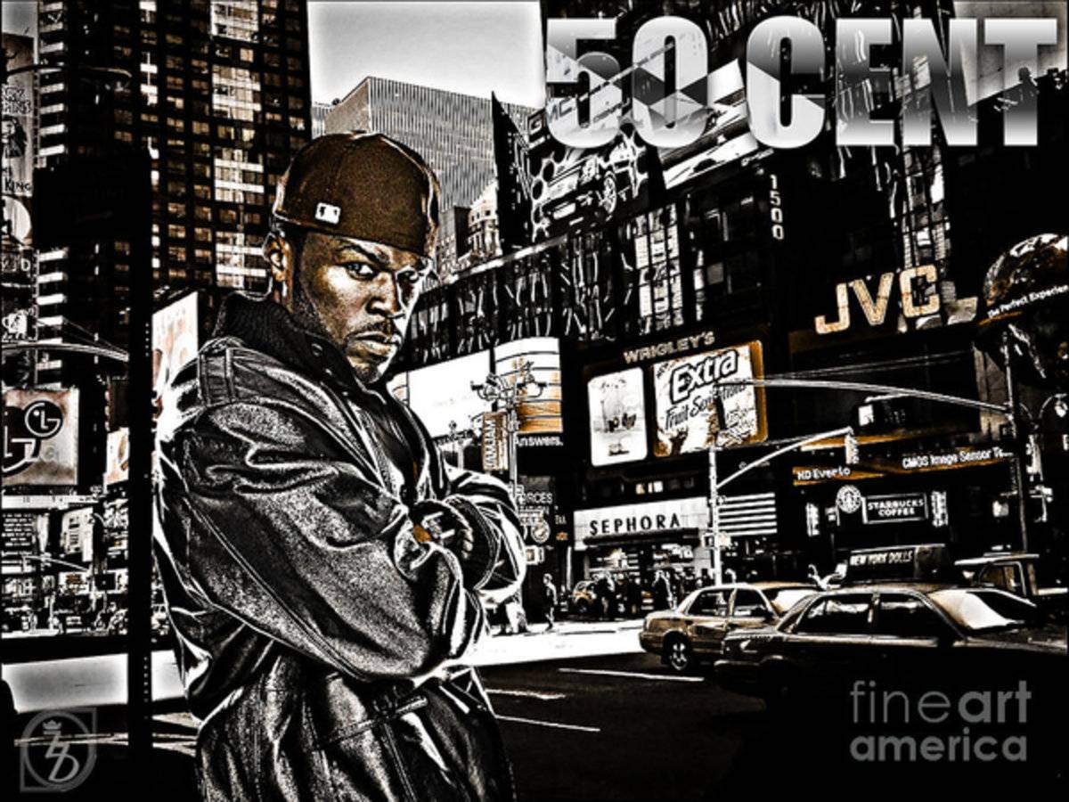 Street Phenomenon 50 Cent - Rapper - Poster | Canvas Wall Art Print