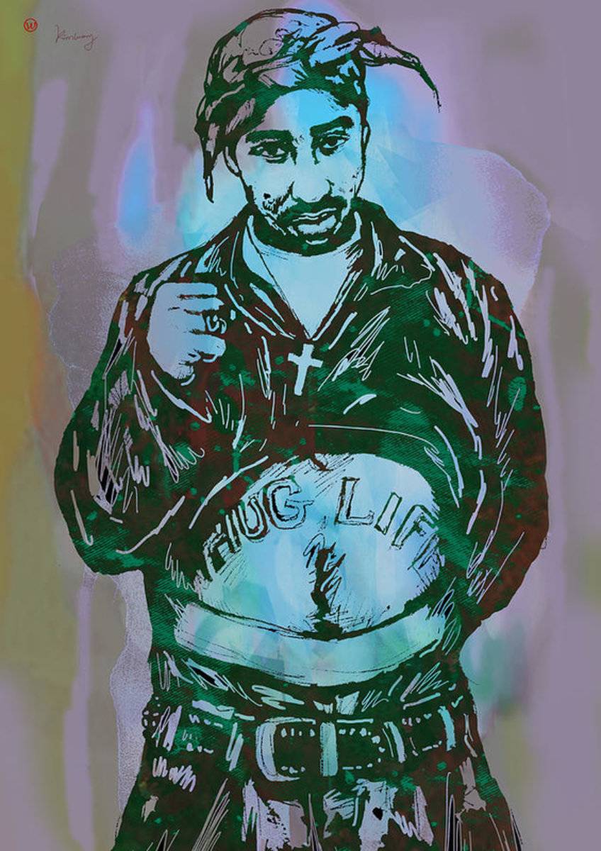 Tupac Shakur Pop Art - Rapper - Poster | Canvas Wall Art Print