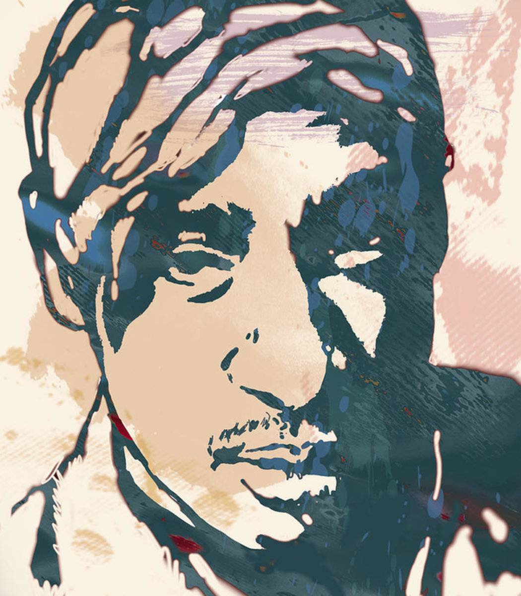 Tupac Shakur Stylised Pop Art - Rapper - Poster | Canvas Wall Art Print