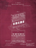 Vintage Musical Game Apparatus Patent Year 1875 - Rapper - Poster | Canvas Wall Art Print