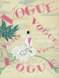 Vogue Magazine Cover Featuring A Woman Standing - Poster | Canvas Wall Art Print