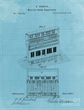 Vintage Musical Game Apparatus Patent Year 1875 - Rapper - Poster | Canvas Wall Art Print
