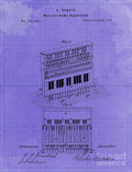 Vintage Musical Game Apparatus Patent Year 1875 - Rapper - Poster | Canvas Wall Art Print