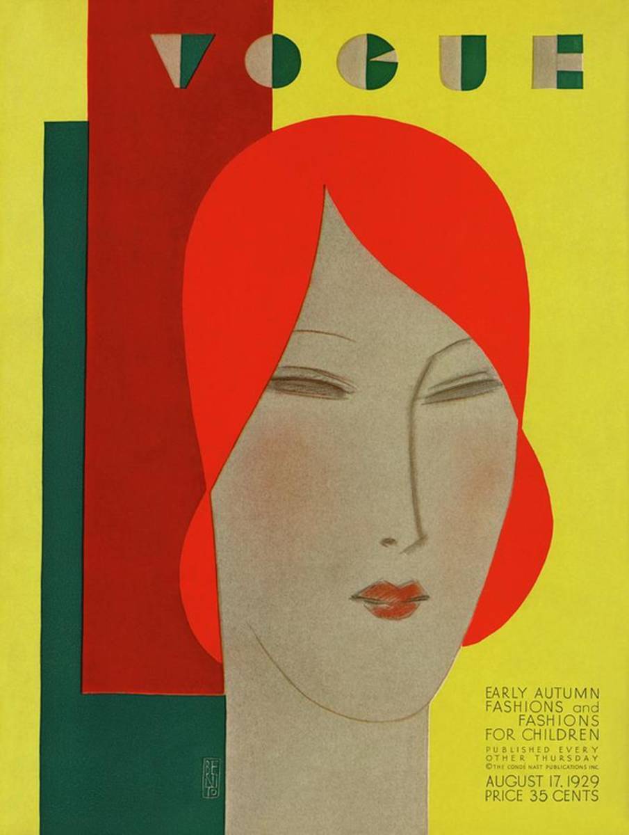 A Vintage Vogue Magazine Cover Of A Woman - Poster | Canvas Wall Art Print