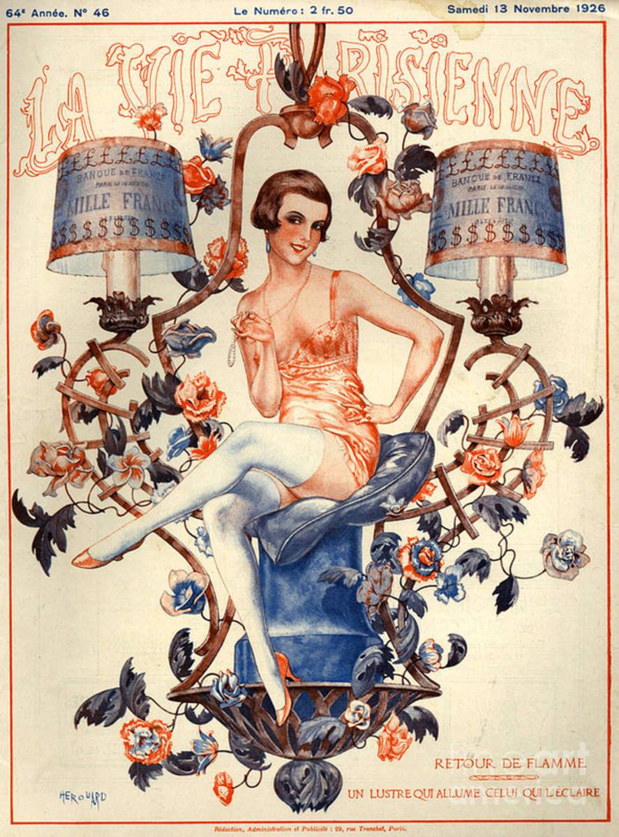 1920S France La Vie Parisienne Magazine - Poster | Canvas Wall Art Print