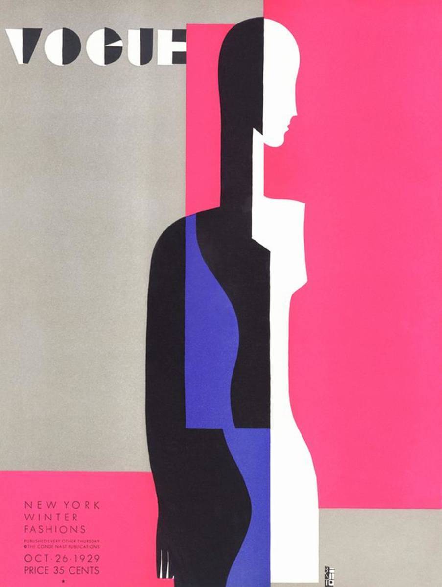 A Vintage Vogue Magazine Cover Of A Woman - Poster | Canvas Wall Art Print
