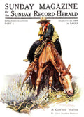 1900S Sunday Magazine Cover Lone Cowboy - Poster | Canvas Wall Art Print