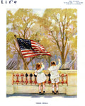 1910S Yankee Doodle Boy And Girl Waving - Poster | Canvas Wall Art Print