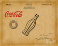1915 Coca Cola Bottle Design Patent Art 1 - Poster | Canvas Wall Art Print