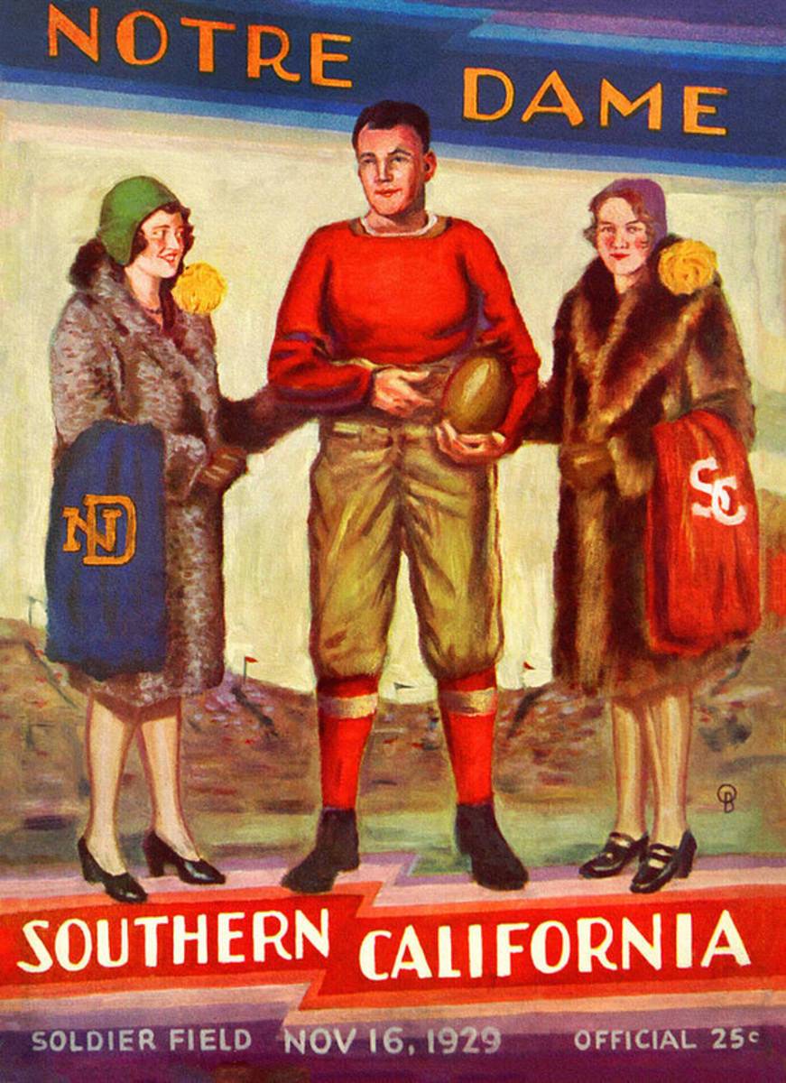 1929 Notre Dame Versus Southerncal - Poster | Canvas Wall Art Print