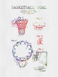 1936 Basketball Goal Patent - Color - Poster | Canvas Wall Art Print