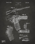 1937 Police Remington Model 8 Magazine Patent Artwork - Gray - Poster | Canvas Wall Art Print
