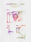 1938 Basketball Goal Patent - Color - Poster | Canvas Wall Art Print