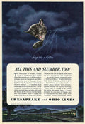1940 Advertisement Chessie The Railroad Kitten Chesapeake And Oh - Poster | Canvas Wall Art Print