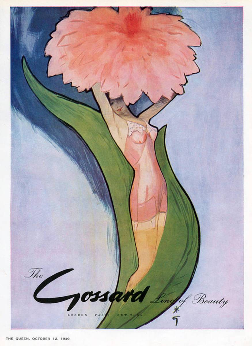 1940S Uk Gossard Magazine Advert - Poster | Canvas Wall Art Print