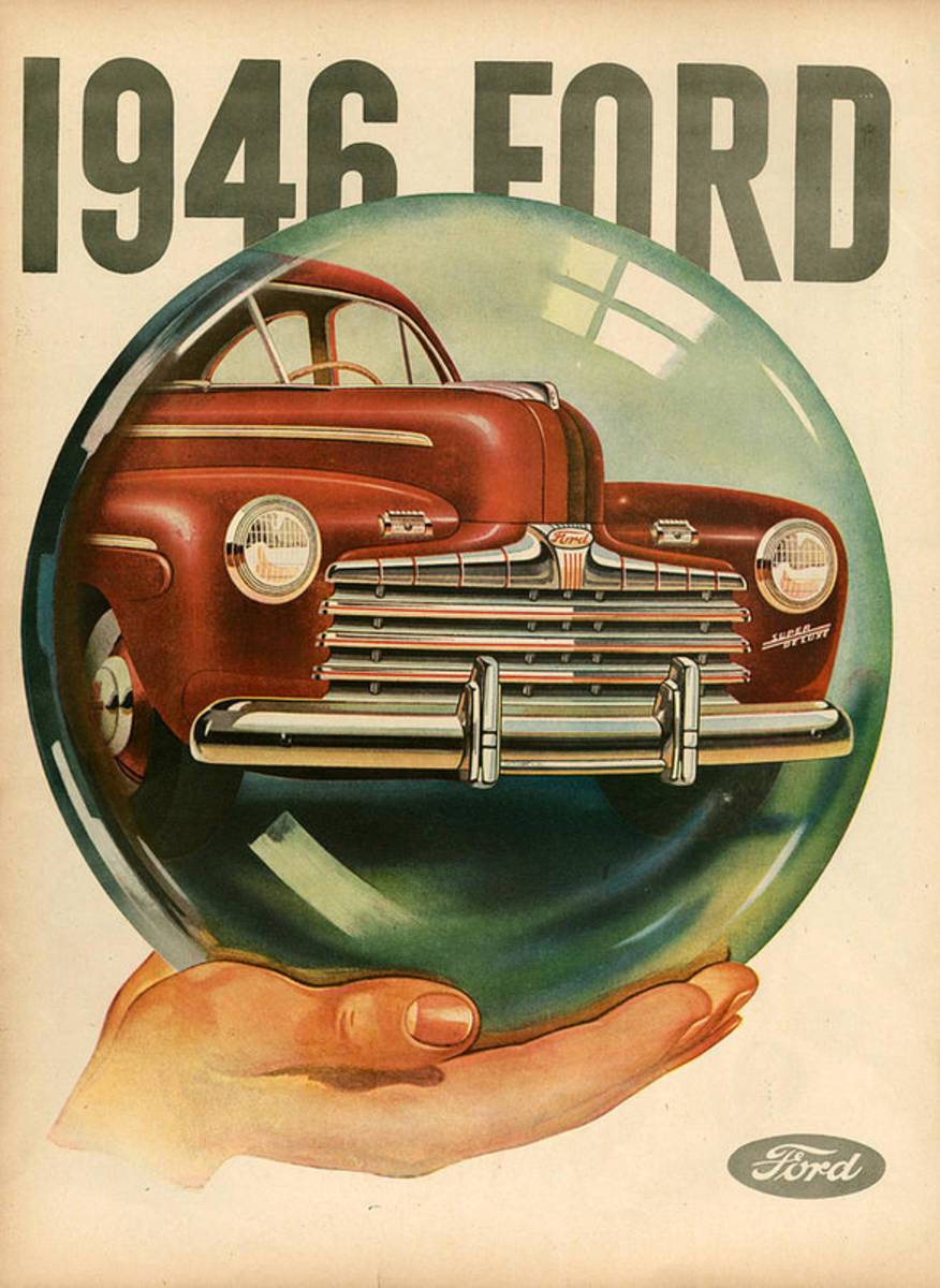 1940S Usa Ford Magazine Advert - Poster | Canvas Wall Art Print