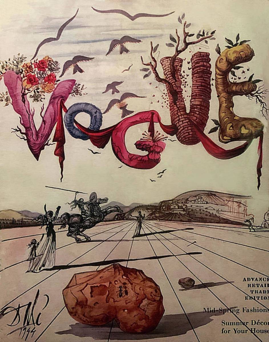 1944 Cover Of Vogue Magazine Dali Illustration - Poster | Canvas Wall Art Print