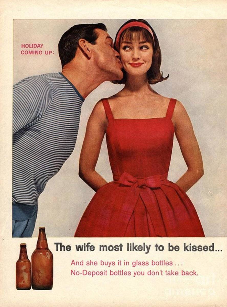 1950S Usa Kissing Sexism - Poster | Canvas Wall Art Print