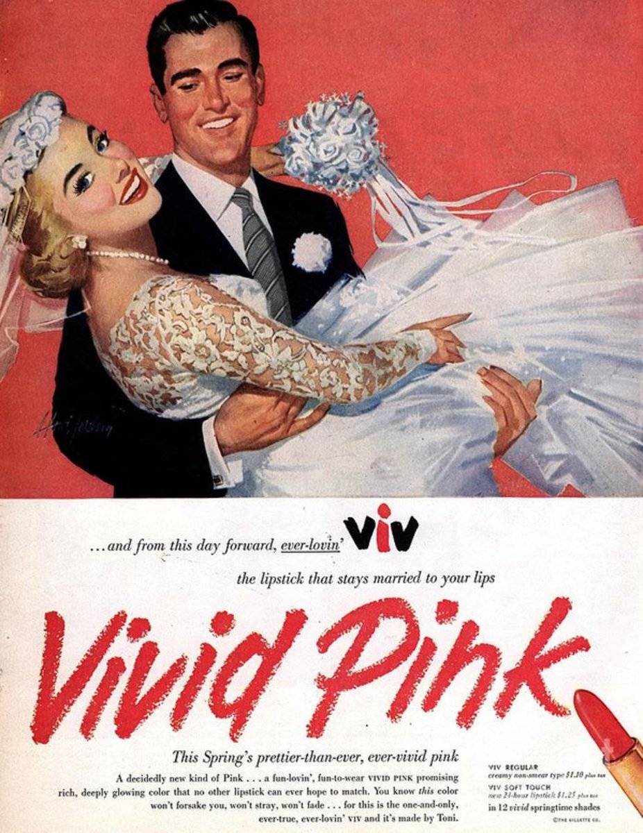 1950S Usa Lipsticks Lipstick Weddings - Poster | Canvas Wall Art Print