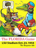 1954 Lsu Vs. Florida Football Program - Poster | Canvas Wall Art Print