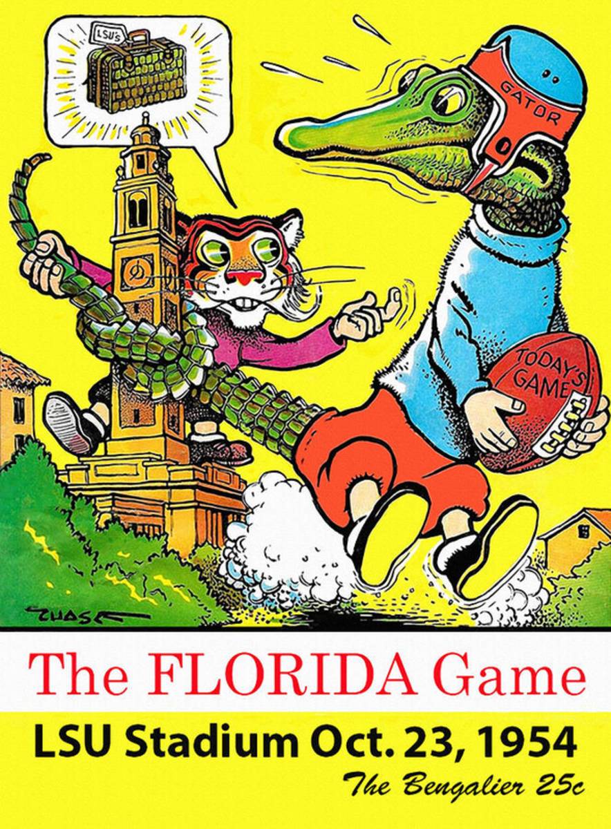 1954 Lsu Vs. Florida Football Program - Poster | Canvas Wall Art Print