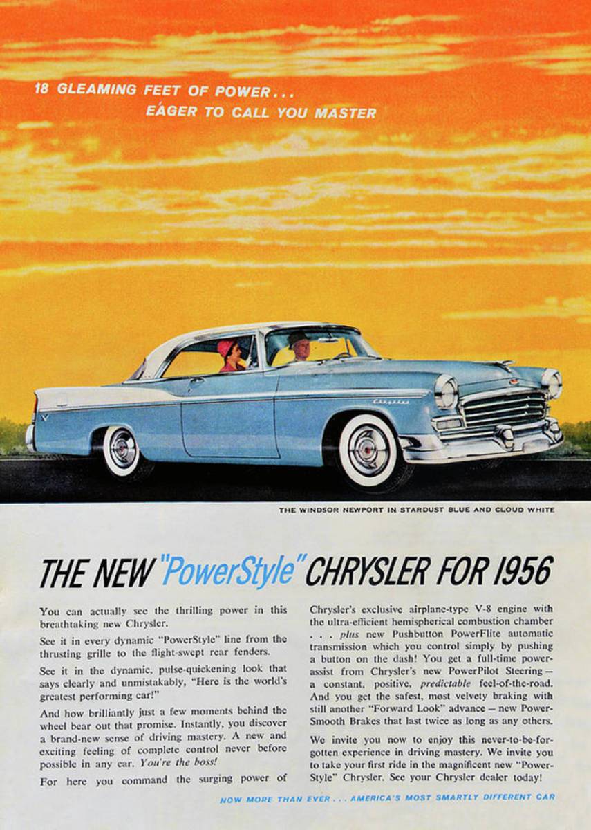 1956 Chrysler Add - Poster | Canvas Wall Art Print