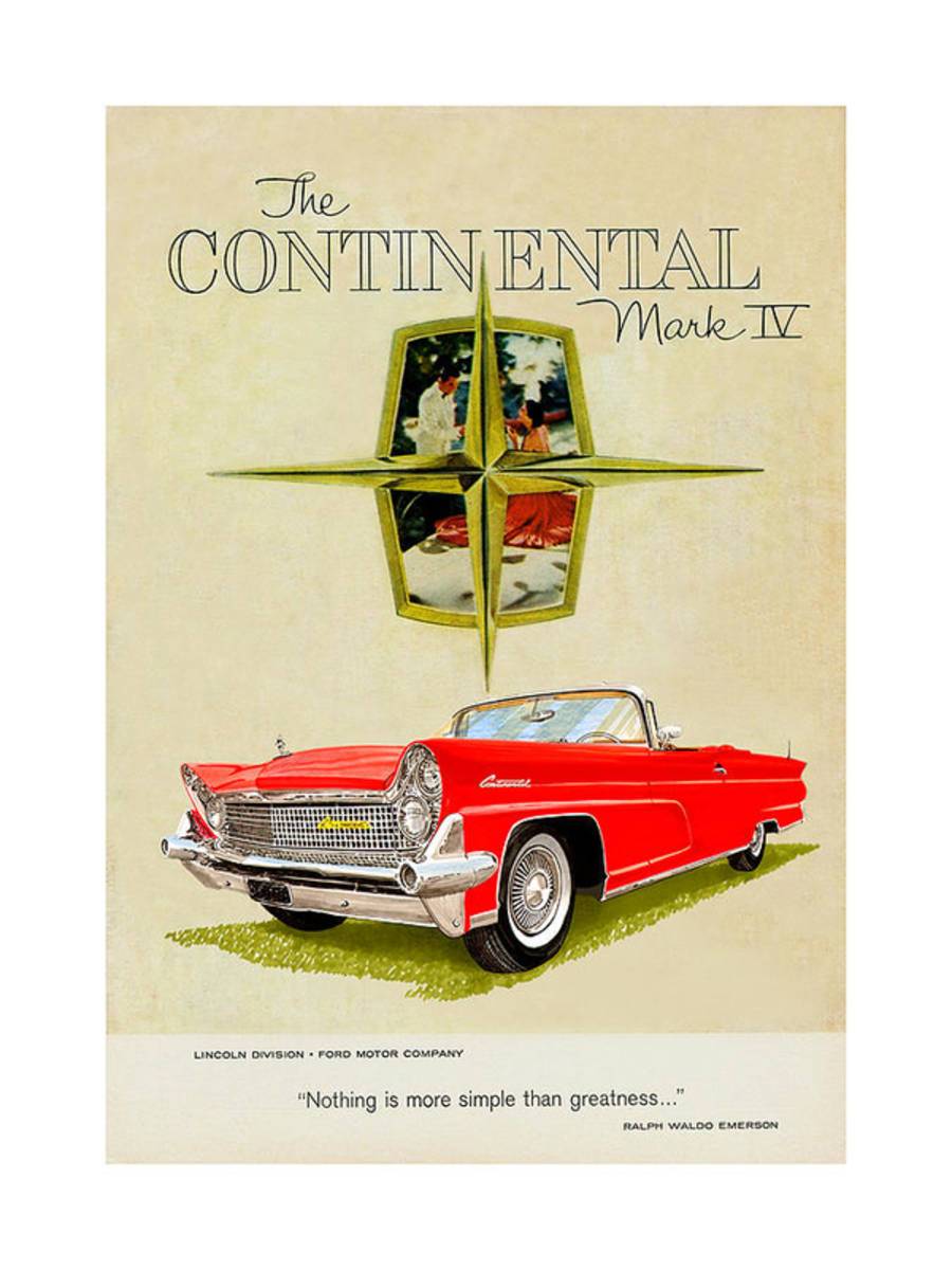 1959 Continental Vintage Ad - Poster | Canvas Wall Art Print