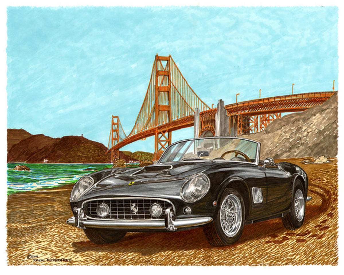 1960 Ferrari 250 California G T - Poster | Canvas Wall Art Print