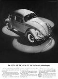 1961 Volkswagen Beetle - Poster | Canvas Wall Art Print