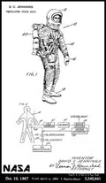 1967 Nasa Astronaut Ventilated Space Suit Patent Art 3 - Poster | Canvas Wall Art Print